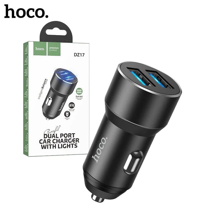 Hoco Dual USB LED Port Car Charger DZ17