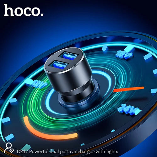 Hoco Dual USB LED Port Car Charger DZ17