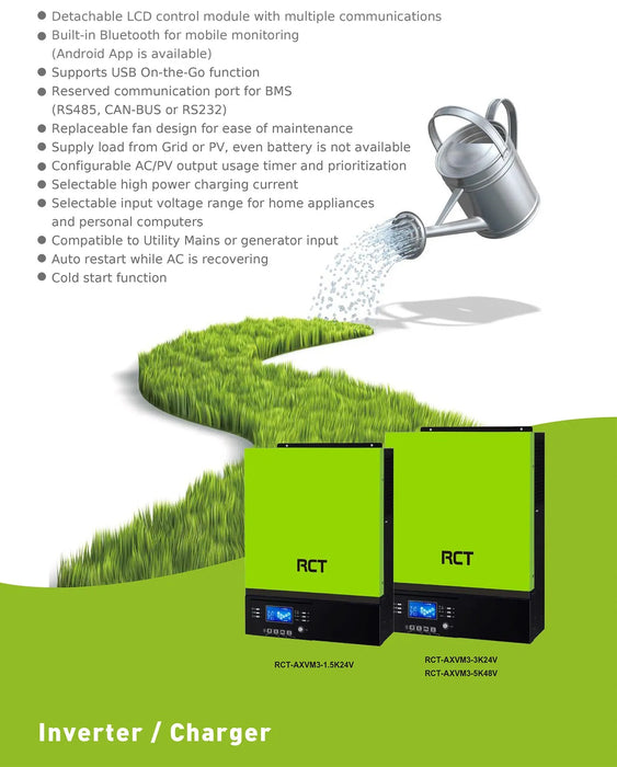 RCT AXPERT VM3 3KW 24V Off-Grid Hybrid Inverter