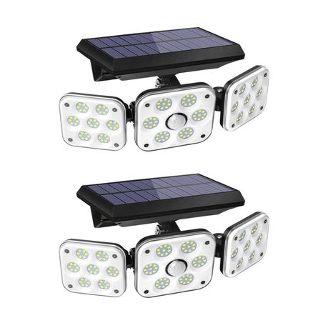 Set of 2 Motion Sensor Outdoor 130 LED Solar Wall Light AB-TA175
